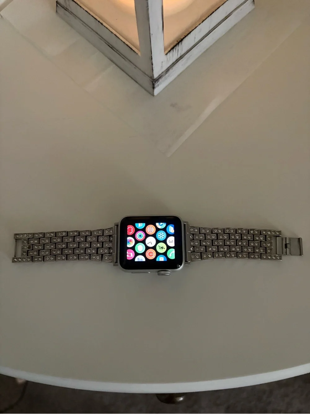 Apple Watch Series 3 (38mm) with Silver Crystal Link Band - Silver